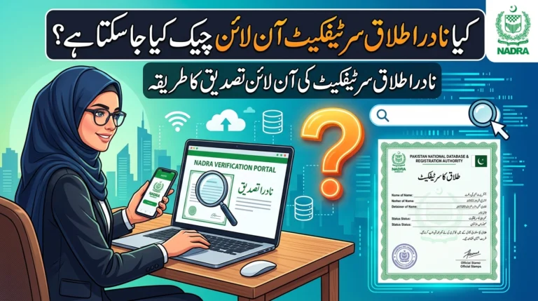 NADRA Divorce Certificate Check online in Pakistan