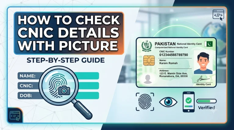 How to Check Cnic details with picture